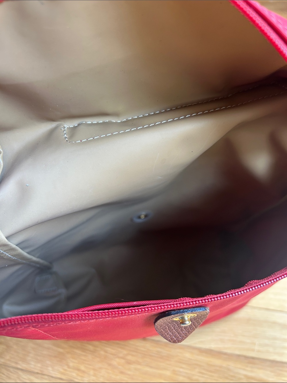 Longchamp Red Classic Nylon Backpack - Picture 2 of 7